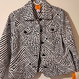 Ladies petite zebra stripe jacket